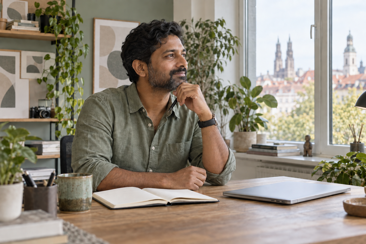 A self-employed professional considering his retirement plans