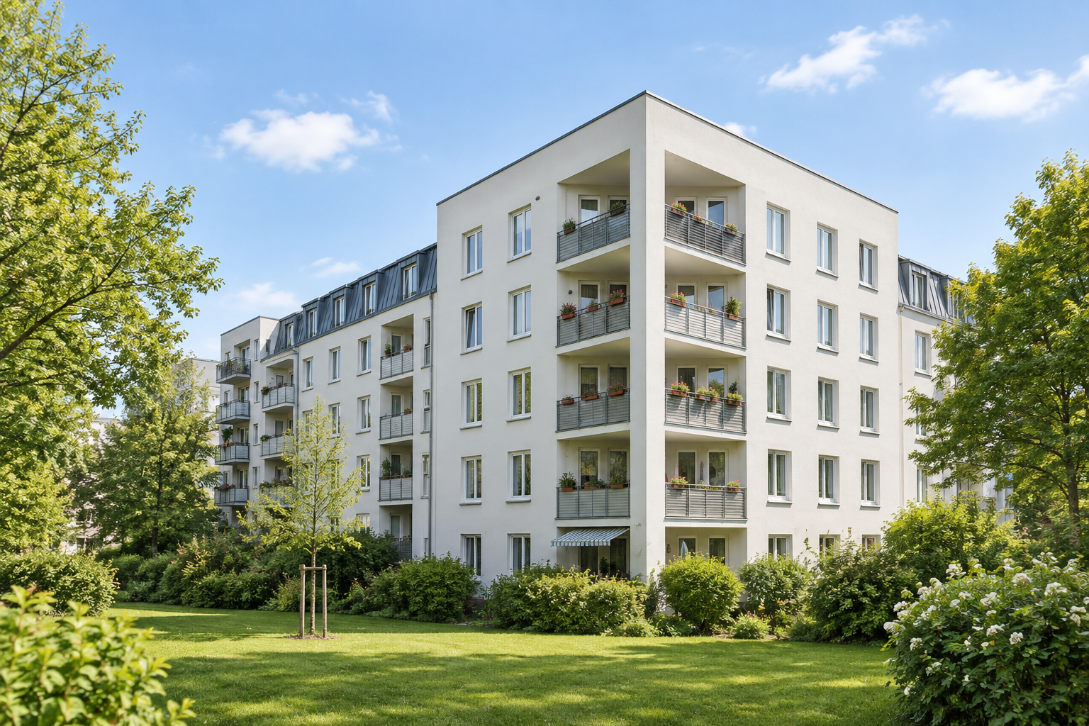 Illustrative German residential apartment block